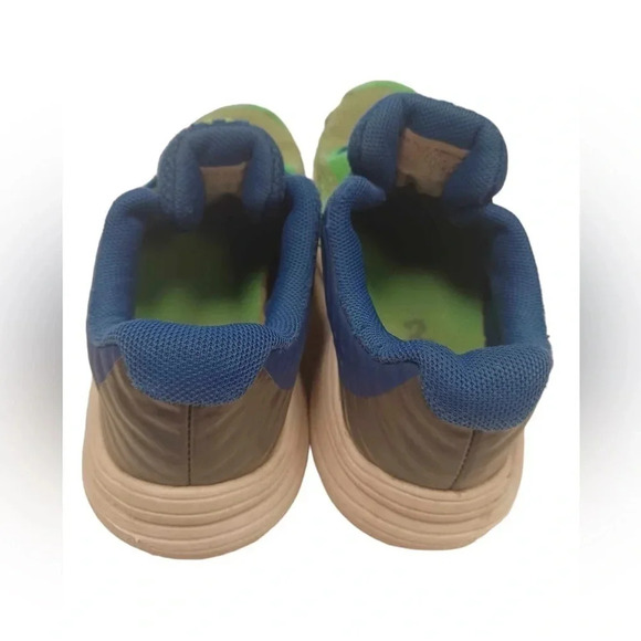 Under Armour  No Tie Sneakers Runners Neon Green Blue Size 11K - Picture 7 of 8